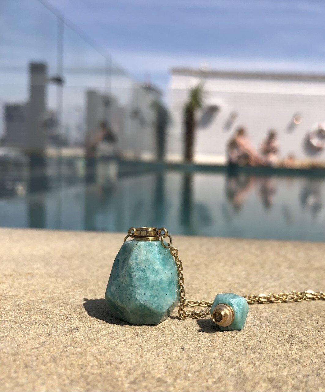 Crystal Essential Oil Pendant Necklace Crystal Essential Oil Pendant Necklace