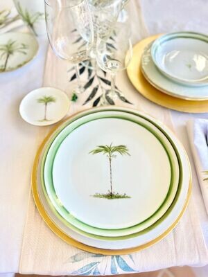 Assiette à dîner. PALM COLLECTION. Peinte à la main
