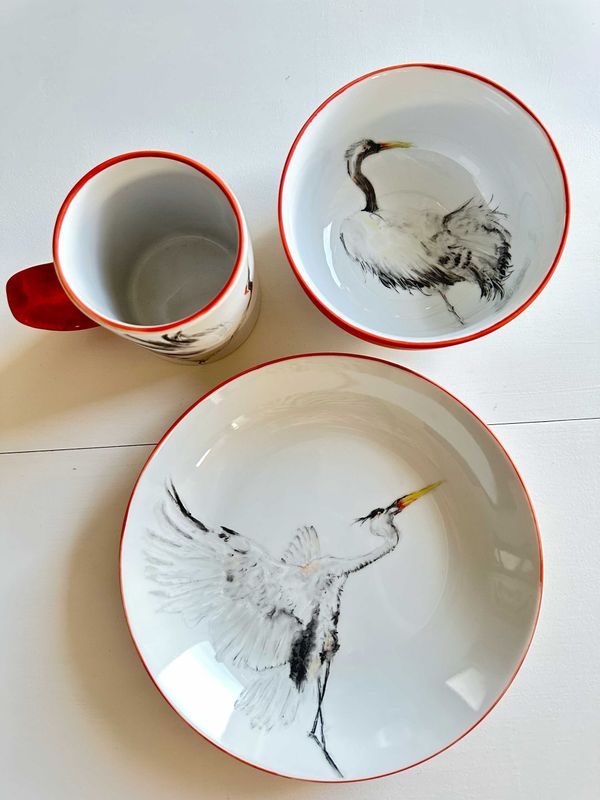 Jeu de bébé GRULLA. Peinte à la main