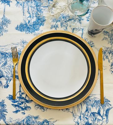 ASSIETTE DE PRÉSENTATION 30cm ø. PEINTE À LA MAIN