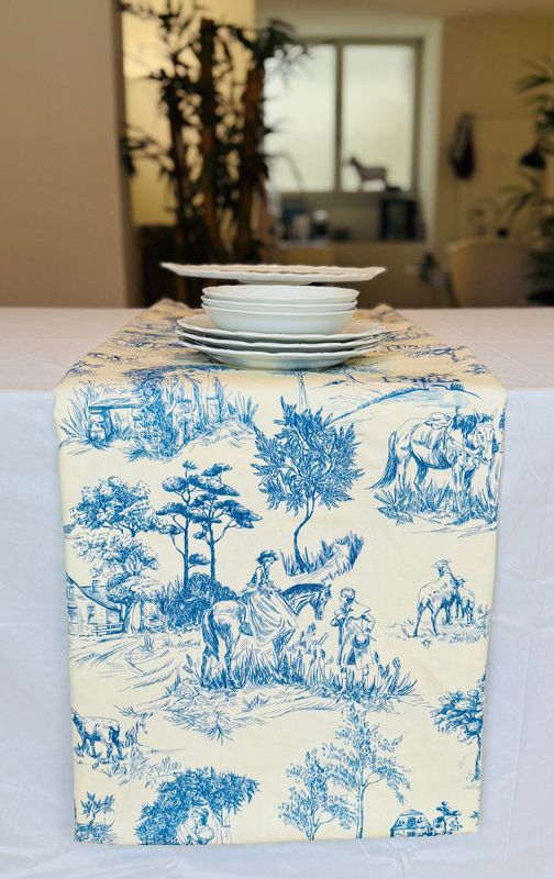 ​TISCHDECKE CHINOISERIE BLUE 6/8p