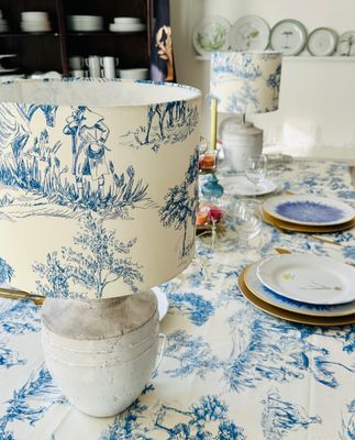 Abat-jour CHINOISE BLUE 30cmø
