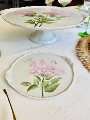 Assiette à dessert / Assiette à tarte 17 cm ø. PRIMAVERA COLLECTION.Peinte à la main