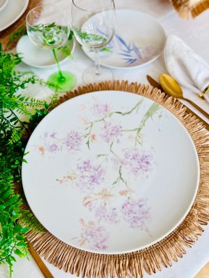 Assiette plate 27cm ø . BRUMA COLLECTION . Peinte à la main