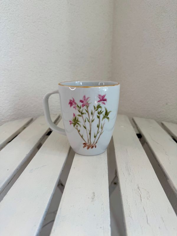 MUG XL. ALLIUM ROSE. MORNINGS COLECCION. Pintado a mano