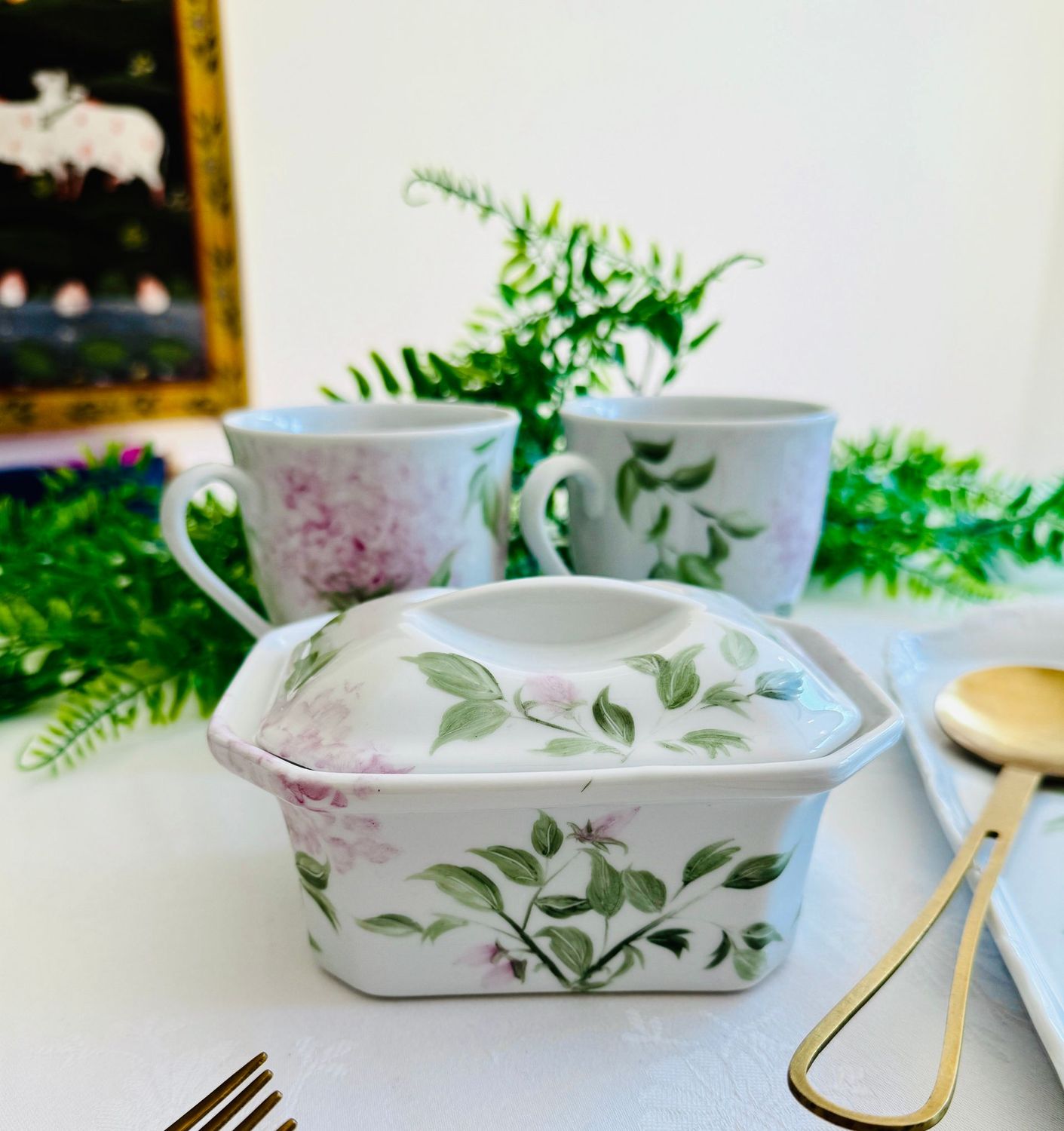 Beurrier. PRIMAVERA COLLECTION.Peinte à la main