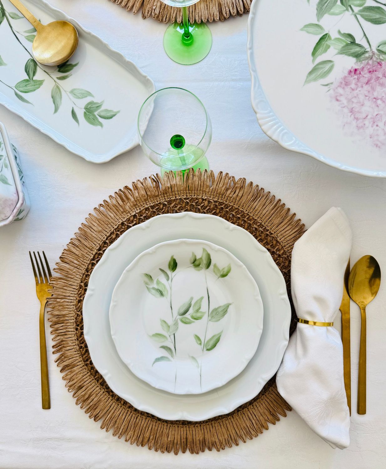 Assiette à salade/dessert 19cmø. PRIMAVERA COLLECTION. Peinte à la main