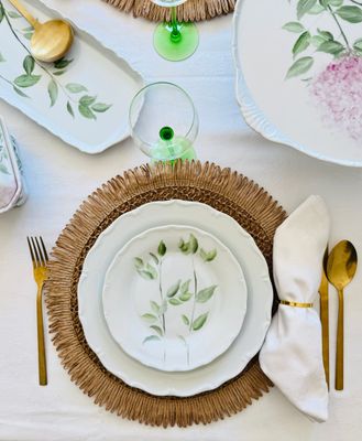 Assiette à salade/dessert 19cmø. PRIMAVERA COLLECTION. Peinte à la main