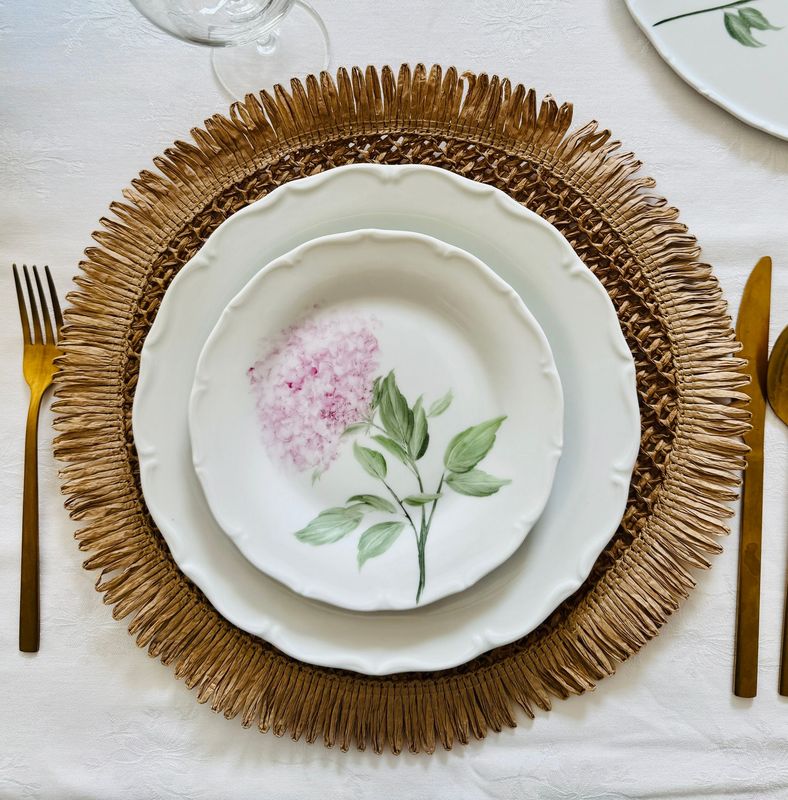 Assiette plate 27 cm ø. PRIMAVERA COLLECTION. Peinte à la main