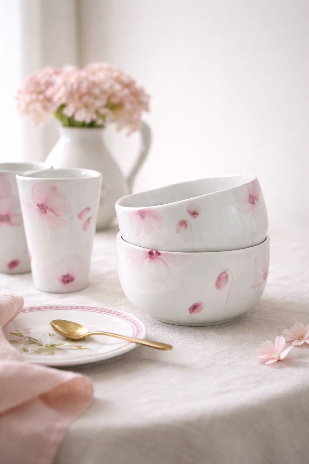 Set de 2 Bols Fleur Rose