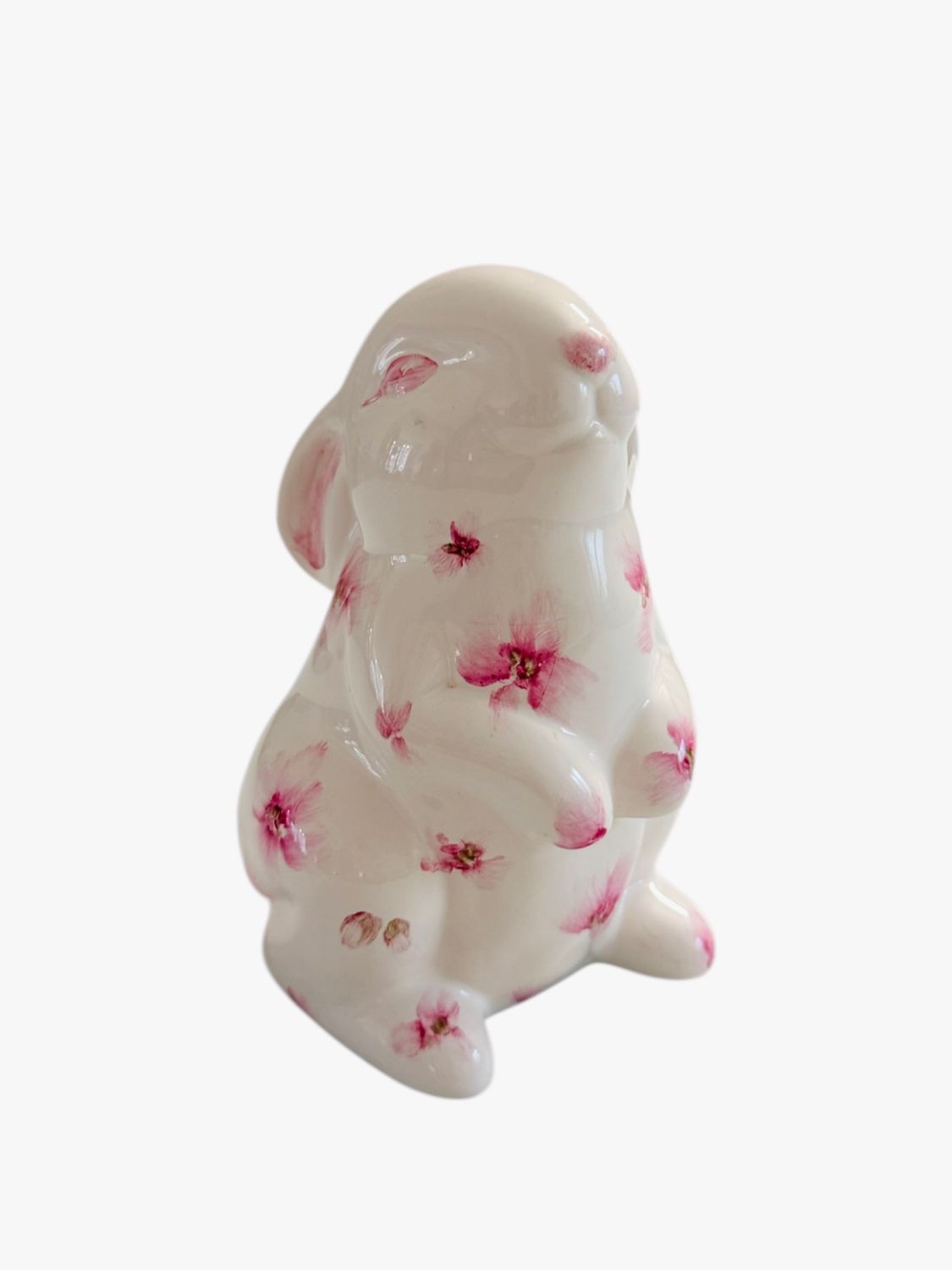 Lapin Fleur Rose 18cm