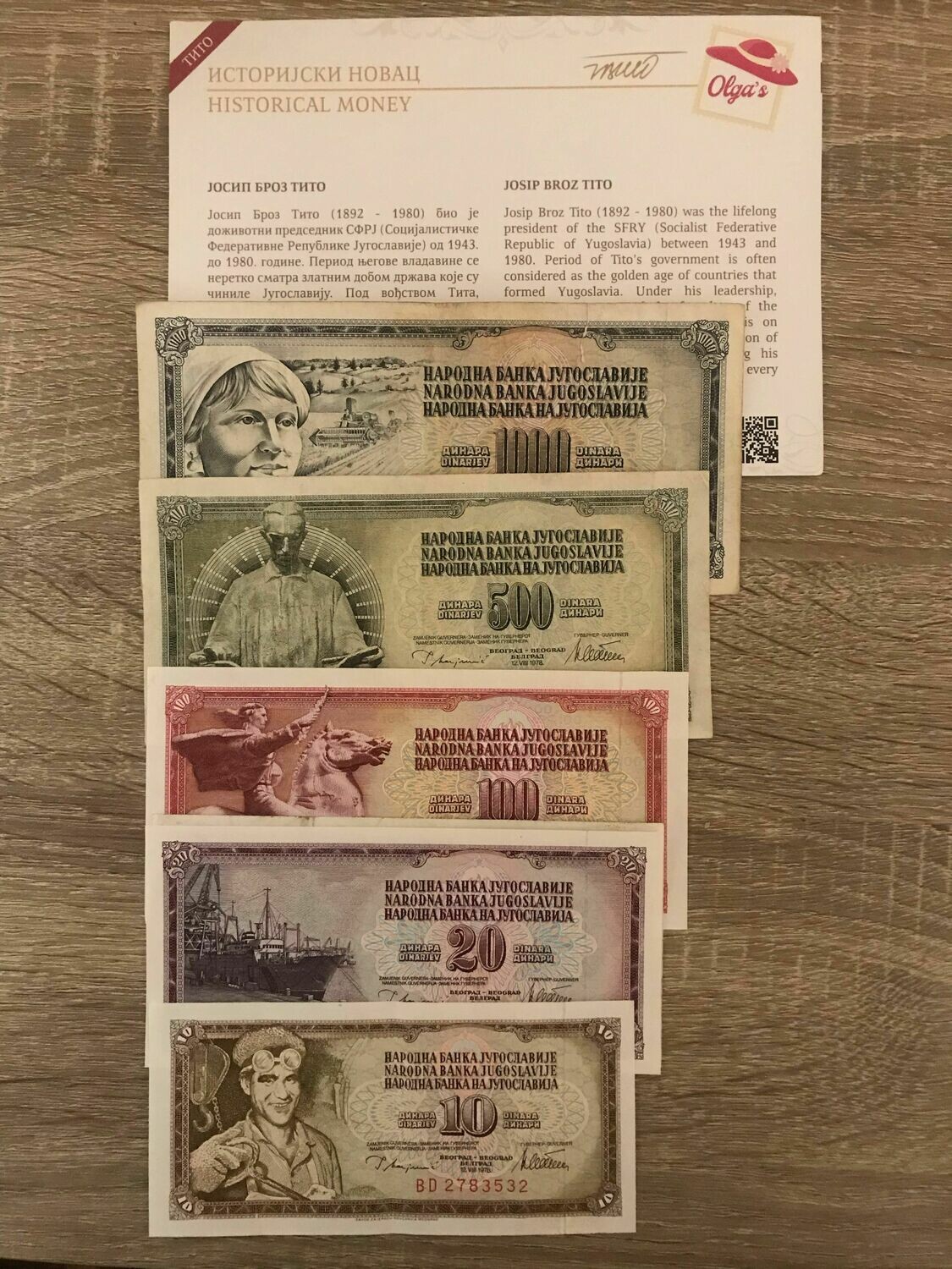 Tito Banknotes Set - Yugoslavia
