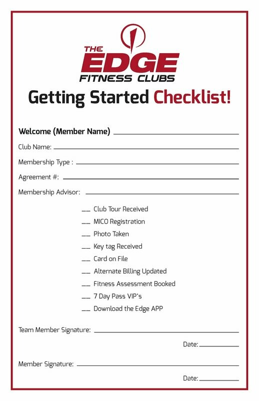 Edge Getting Started Checklist- 100 sheets per pad