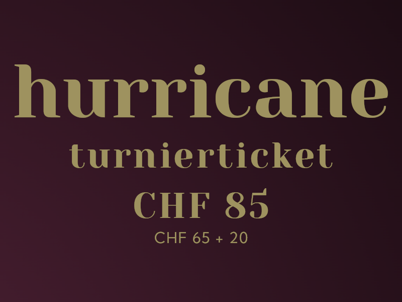 Turnierticket Hurricane