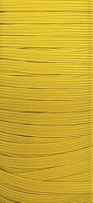 Yellow - 1/4 inch - 6mm Braided Elastic