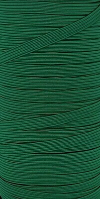 Emerald Green- 1/4 inch - 6mm Braided Elastic