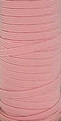 Pink - 1/4 inch - 6mm Braided Elastic