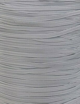 Braided Elastic 1/8&quot; - 3mm - White