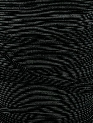 Braided Elastic 1/8" - 3mm - Black