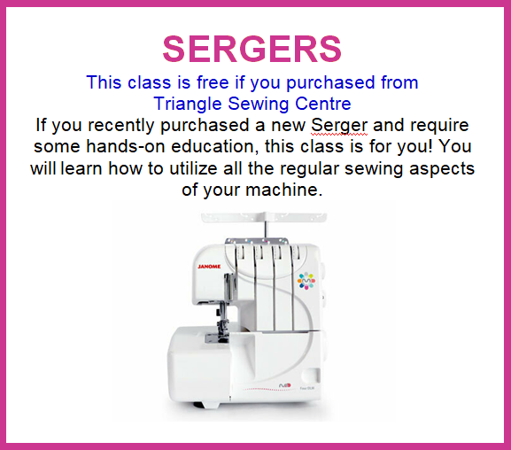 ​SERGERS
Tuesday October 25th, 1:00 pm - 4:30 pm