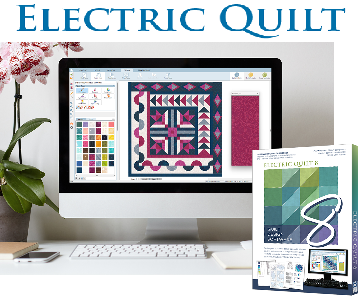 ELECTRIC QUILT 8 – BEGINNER CLASS Thursday September 25th, 11:00 am – 3:00 pm