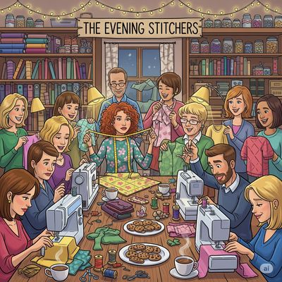 ​THE EVENING STITCHERS Thursdays - 6:00 pm - 9:00 pm                  Session 1 - September 18th, 25th, October 2nd, 9th, 16th &amp; 30th