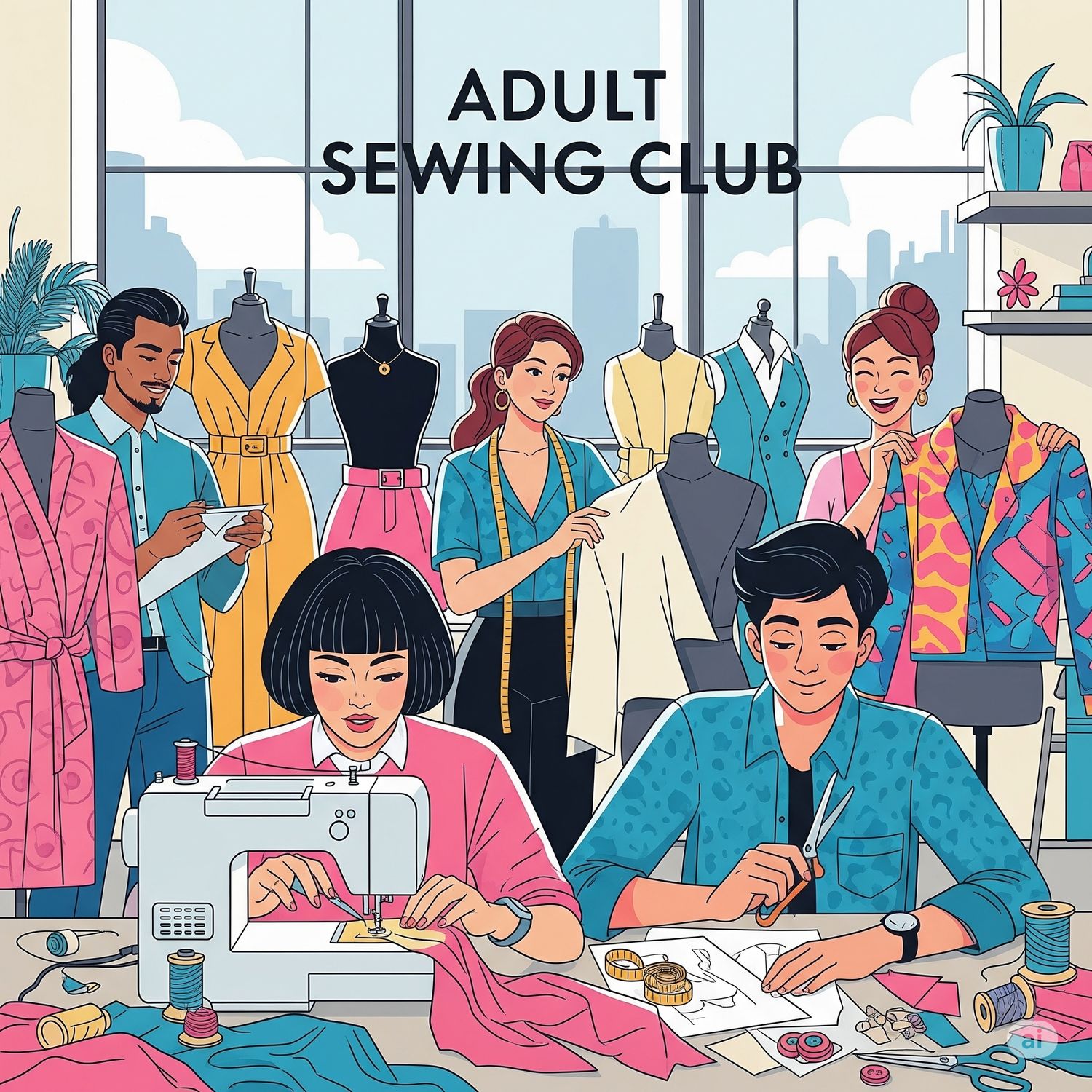 ​ADULT SEWING CLUB Tuesdays 10:30 am - 1:30 pm 6 weeks (18 hrs) Session 1 - October 14th, 21st, 28th, November 4th, 11th, 18th