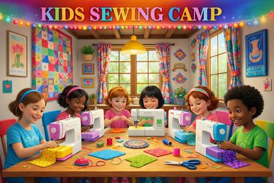 ​KIDS CAMP - THE BASICS OF SEWING JUST ABOUT ANYTHING Week 1 - Mon June 29th, Tues June 30th, Thurs July 2nd &amp; Fri July 3rd, 10:30 am – 1:30 pm