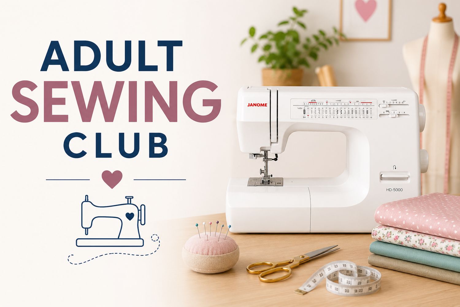 ​ADULT SEWING CLUB Session 1 - Tuesdays, October 13th, 20th, 27th, November 3rd, 10th &amp; 17th, 10:30 am - 1:30 pm