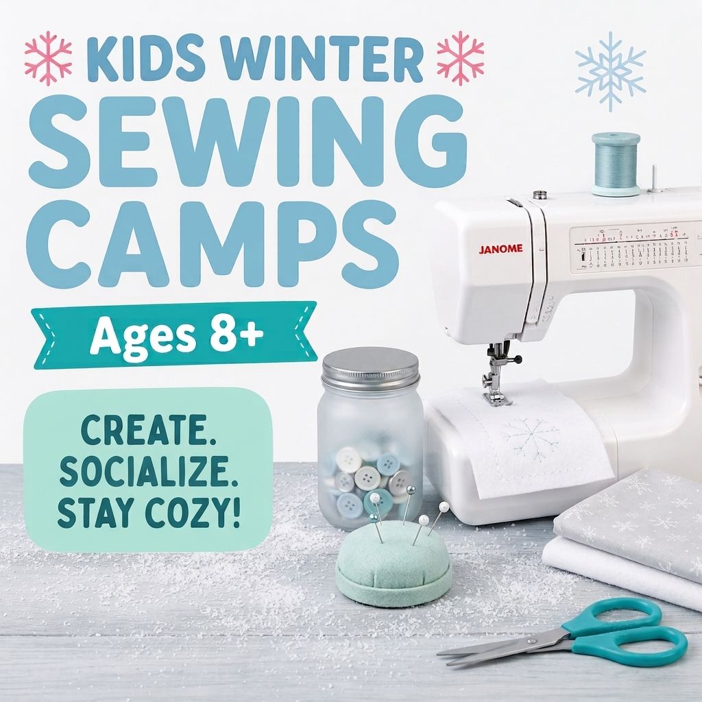 ​KIDS SEWING CAMPS Week 2 - Monday - Thursday, December 28th - 31st, 10:30 am – 1:30 pm