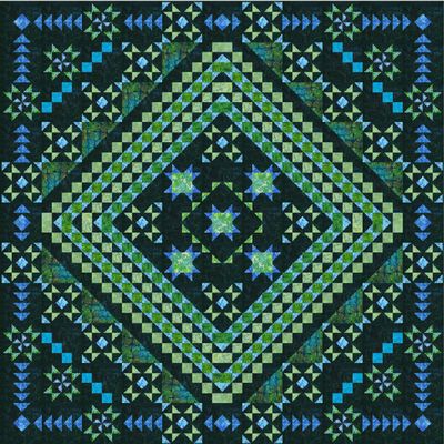 GRANDMA’S GARDEN BLOCK OF THE MONTH DARK FABRIC KIT