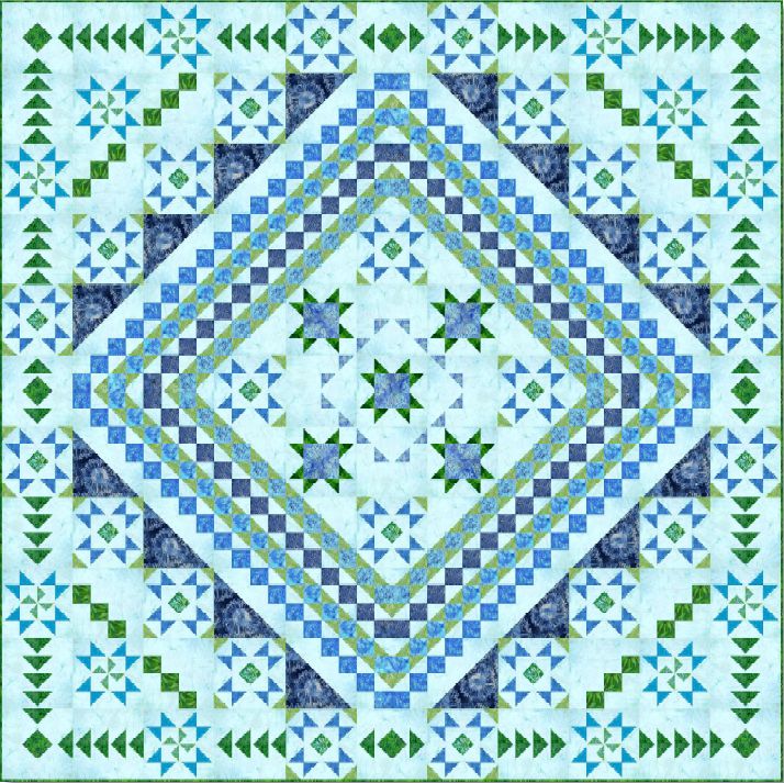 GRANDMA’S GARDEN BLOCK OF THE MONTH LIGHT FABRIC KIT