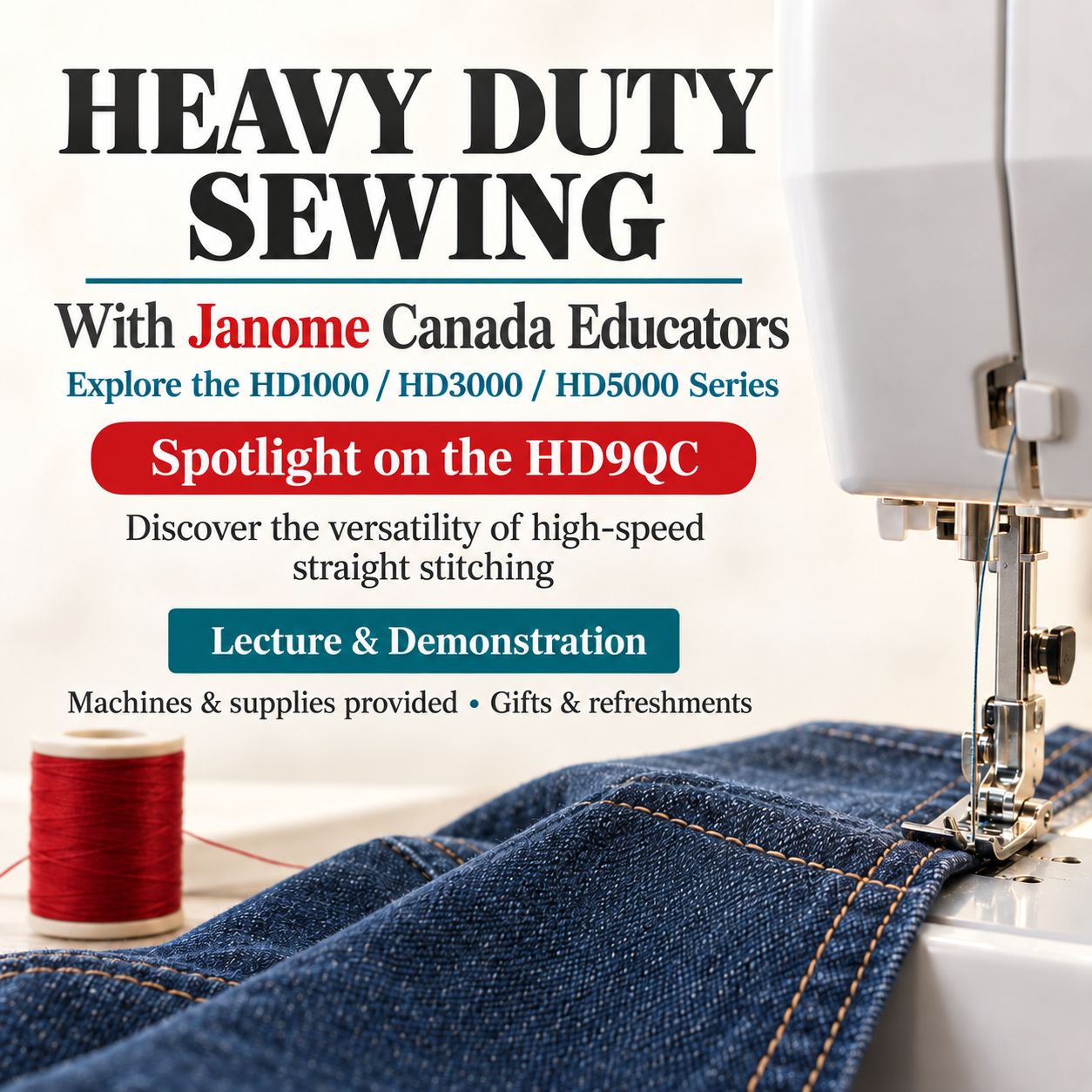 ​HEAVY DUTY SEWING  Friday October 30ᵗʰ, 10:30 am – 4:30 pm