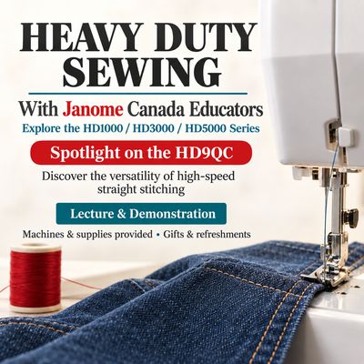 ​HEAVY DUTY SEWING  Friday October 30ᵗʰ, 10:30 am – 4:30 pm