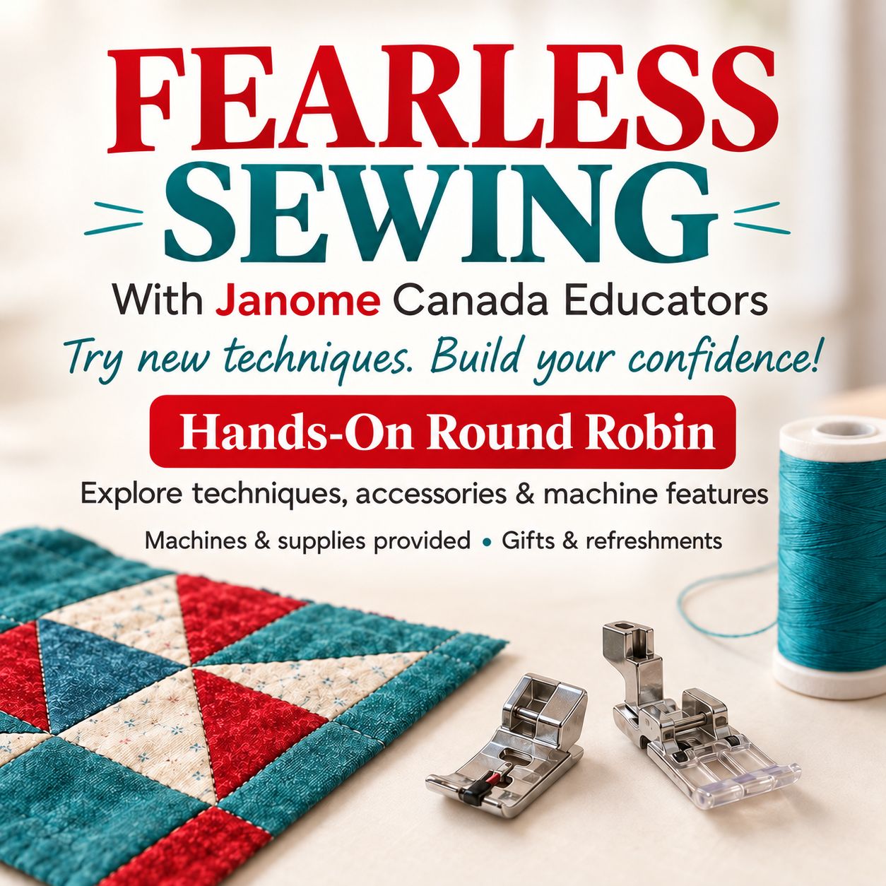 ​FEARLESS SEWING Saturday October 31st, 10:30 am – 4:30 pm