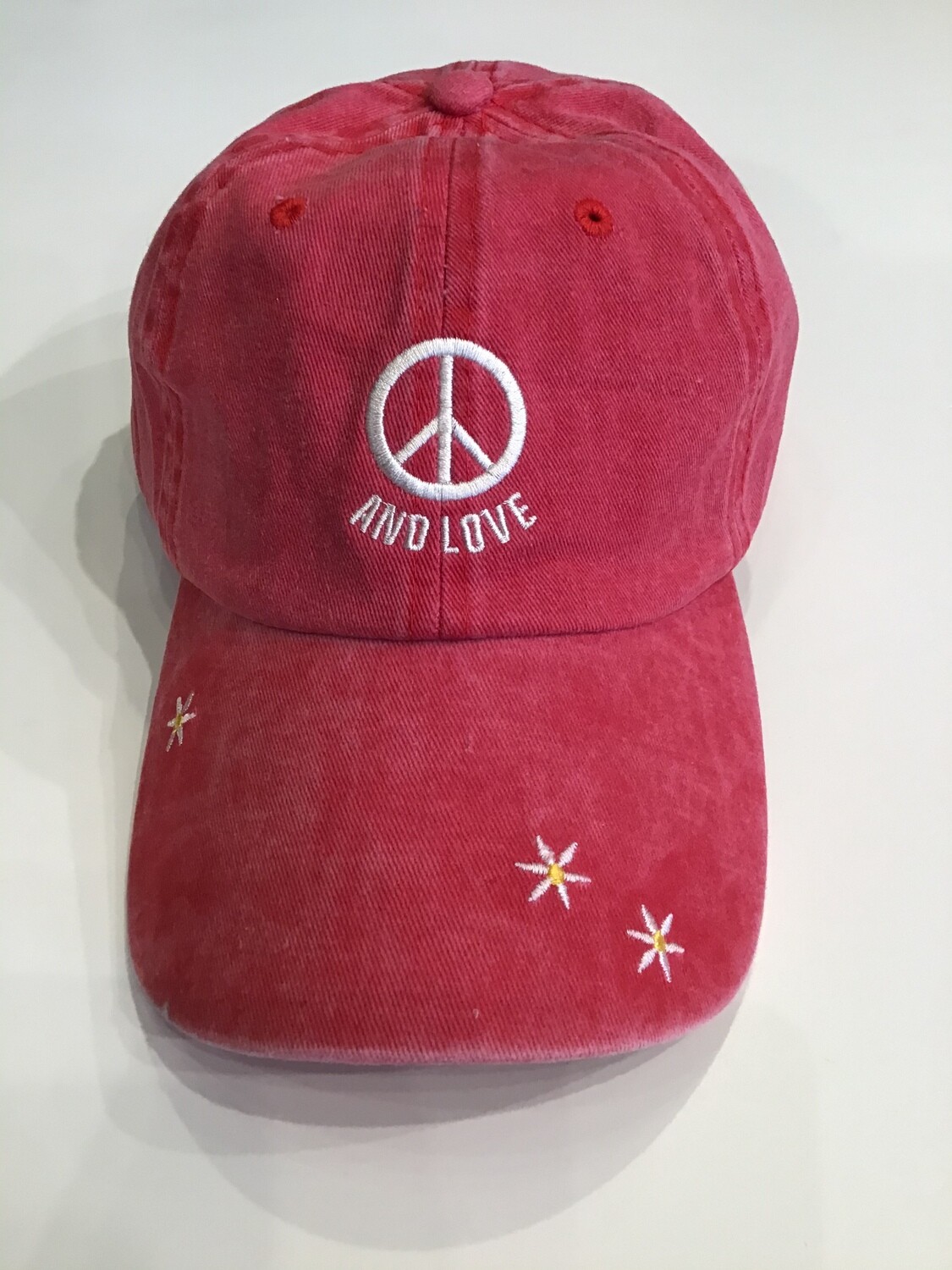 Peace and love baseball cap