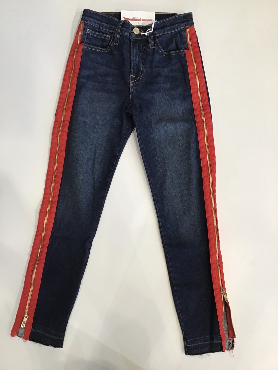 Full side zipper skinny jean