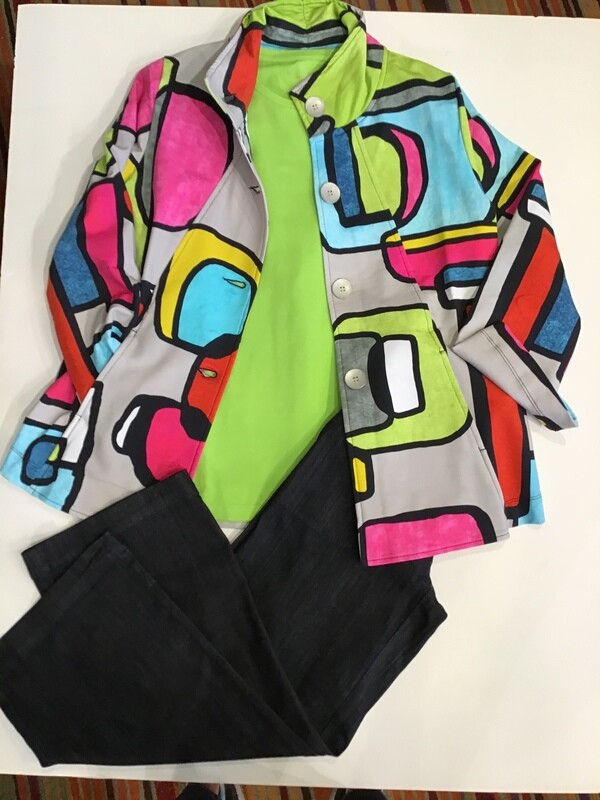 Retro button front knit jacket