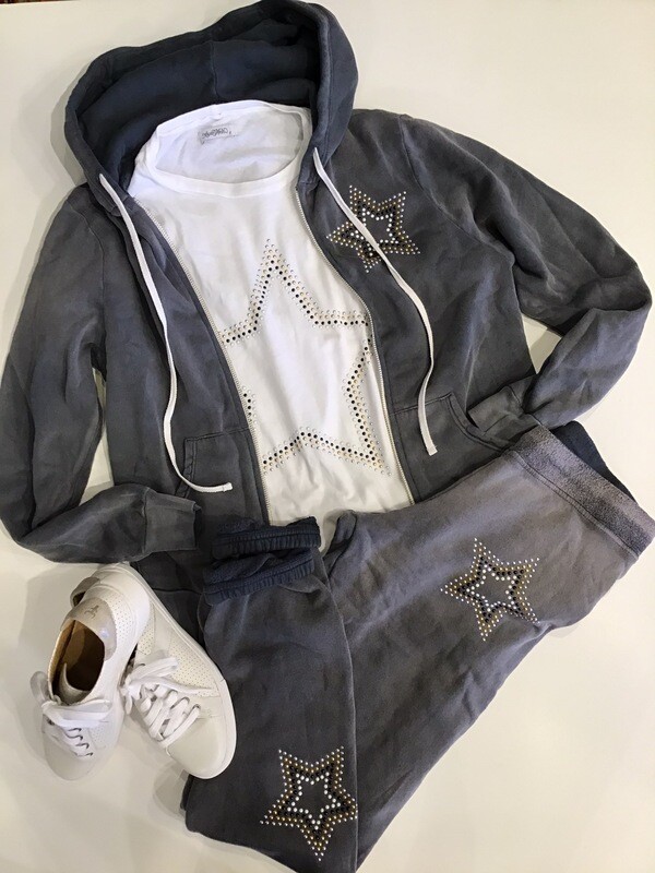Stud Star Zip Hoodie