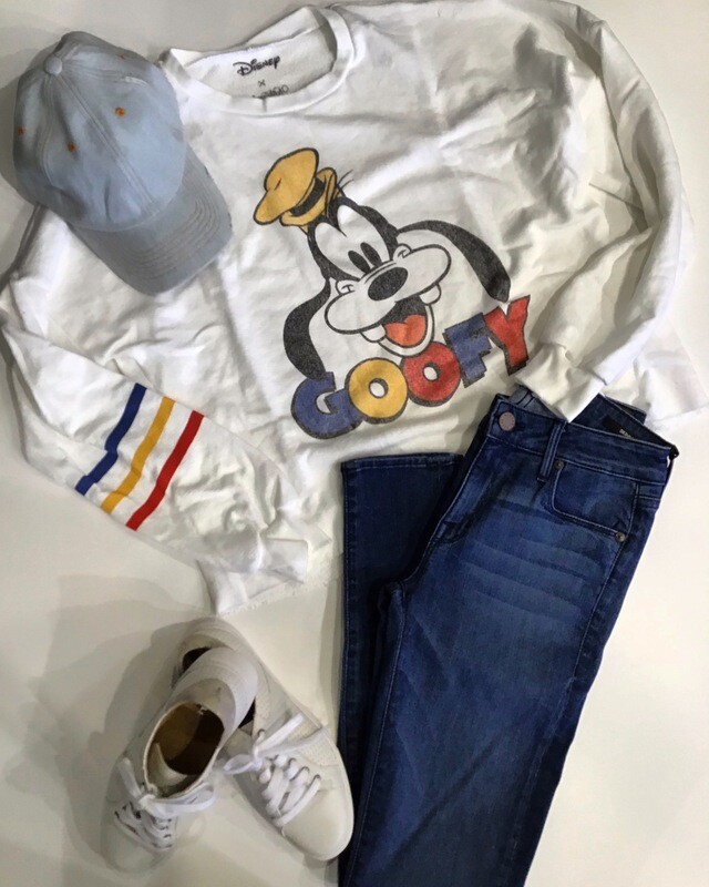 Goofy Stripe Sleeve Sweatshirt