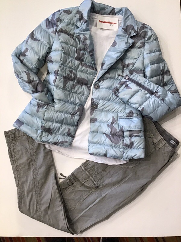Spring Camo Puffy Blazer