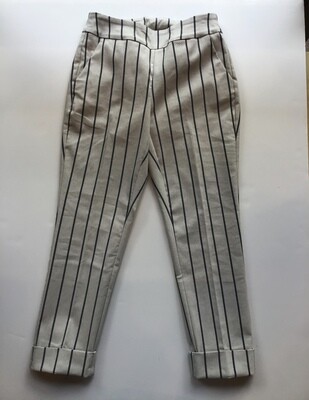 Sparkle stripe  pull on cuffed capri