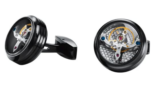 TF Est. 1968 Geneve Suisse - Tourbillon Classic : Cufflink - Black
