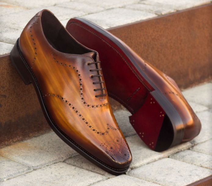 Whole Cut - Patina - Cognac Brown - Goodyear Welt - Men's Black Shoe Tree (Labeled Imperator of Laurentia) included with purchase.