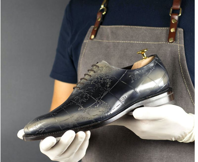 Cartography Reverse Grey Wholecut - Limited Edition - Saphir Patina Shoe Care Kit included with purchase.