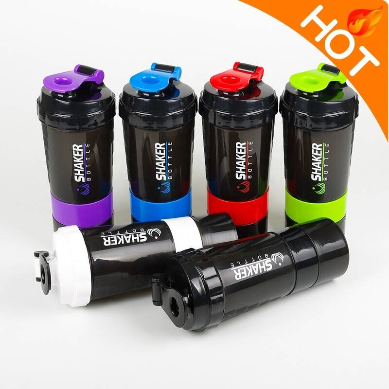Drink bottle with tablet holder.