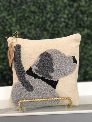 Dog French Knot Pillow