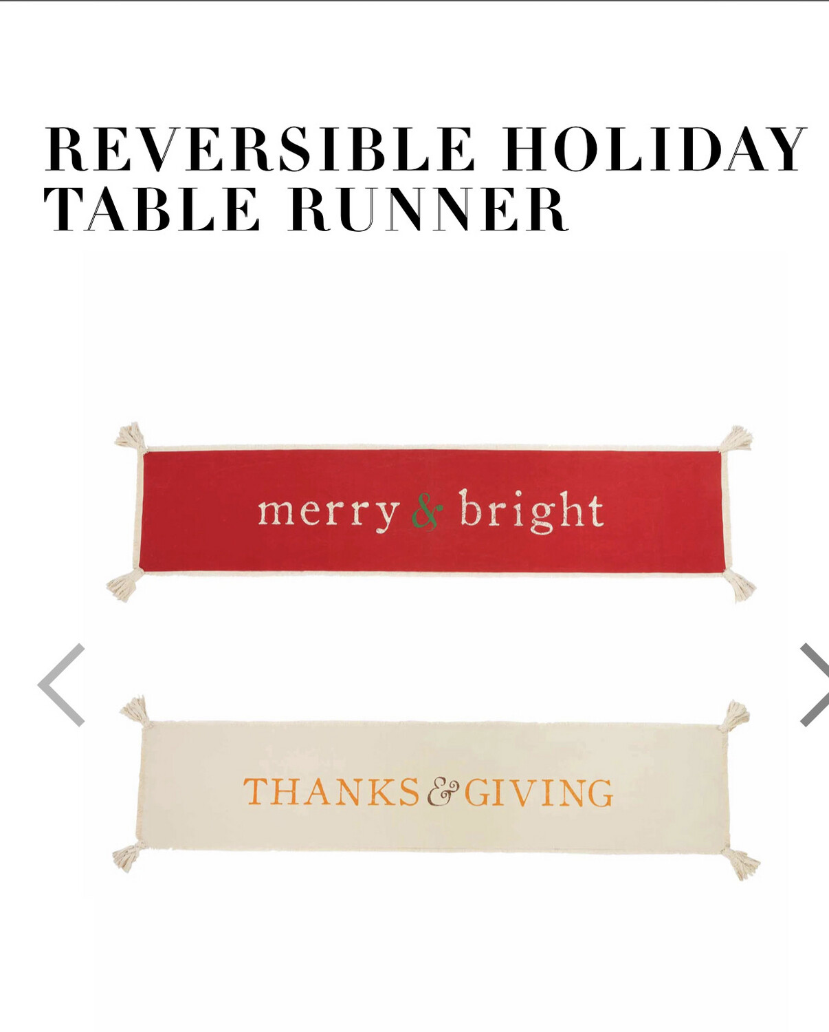 Give Thanks/ Merry & Bright Table Runner