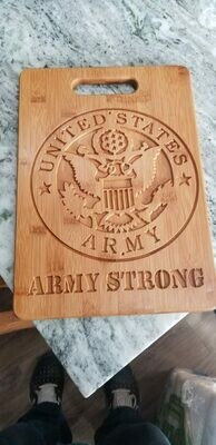 Cutting Board Army seal and slogan Cutting Board personalized/Custom Made