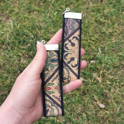 Schlüsselanhänger aus Kork "Mandala" - personalisiert